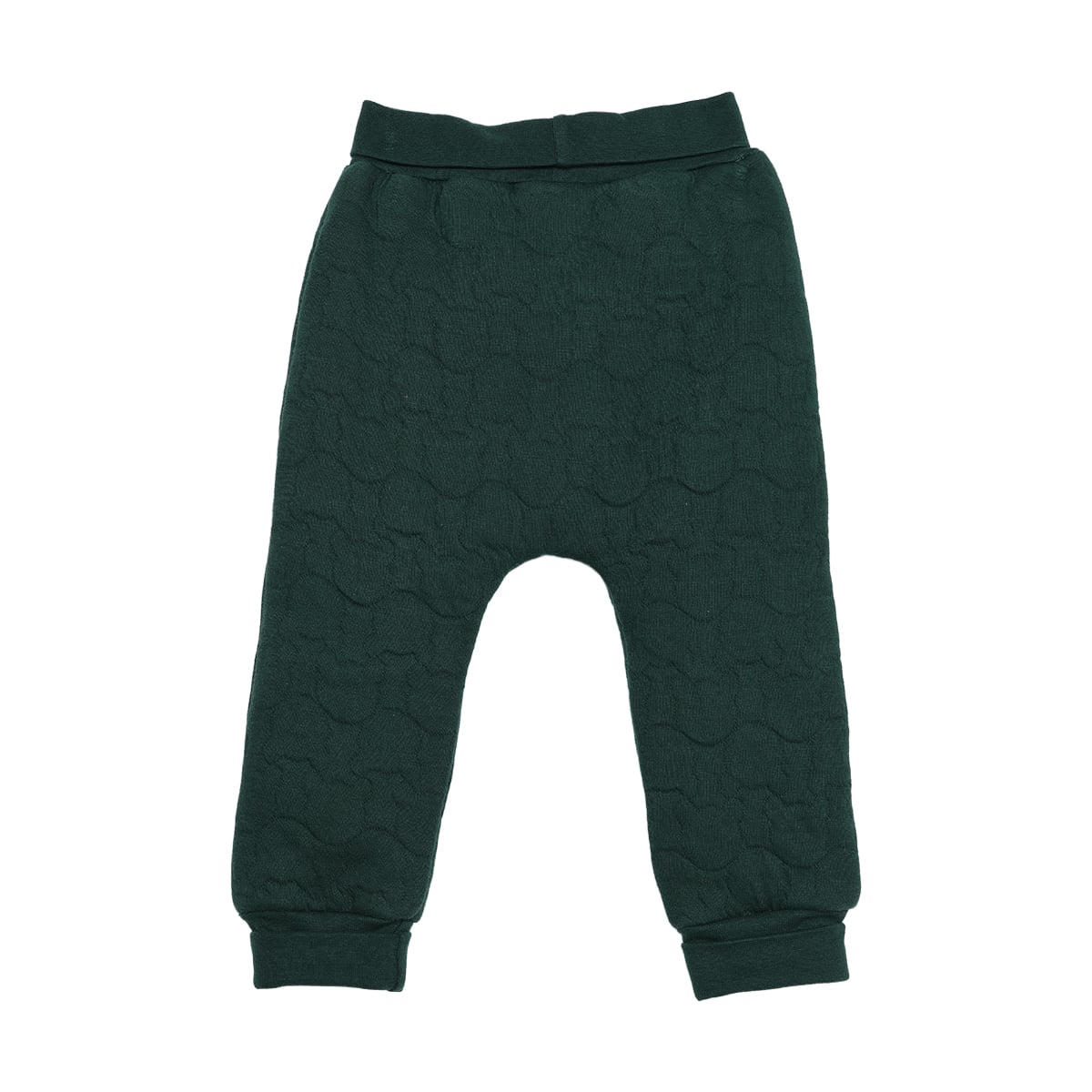 Baby Boys Dark Green Cotton Blend Textured Quilted Hooded Jacket And Bottom Set Regular Fit Casual Wear