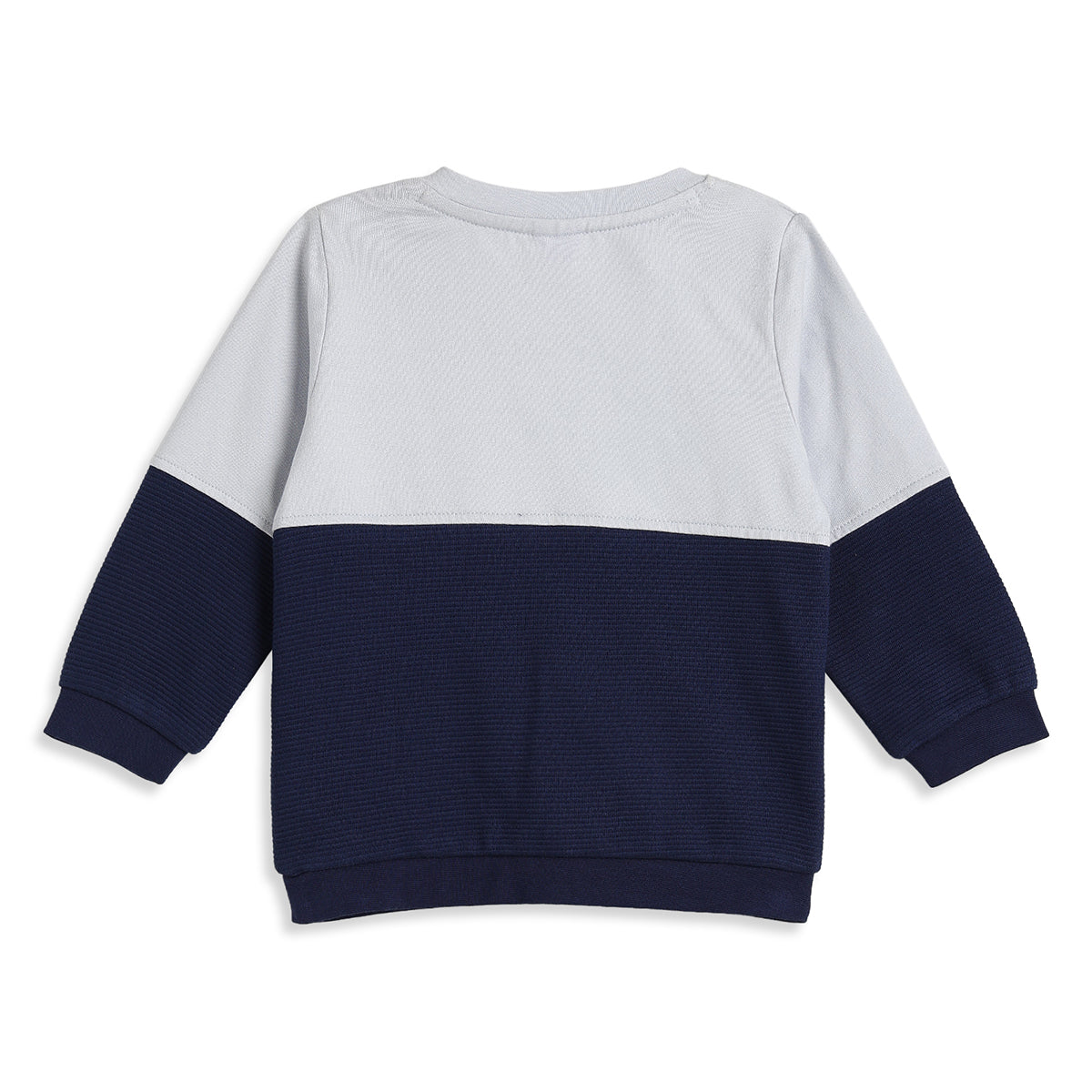 Baby Boy Navy Blue & White Cotton Blend Co-ord Set Originals Print Full Sleeve