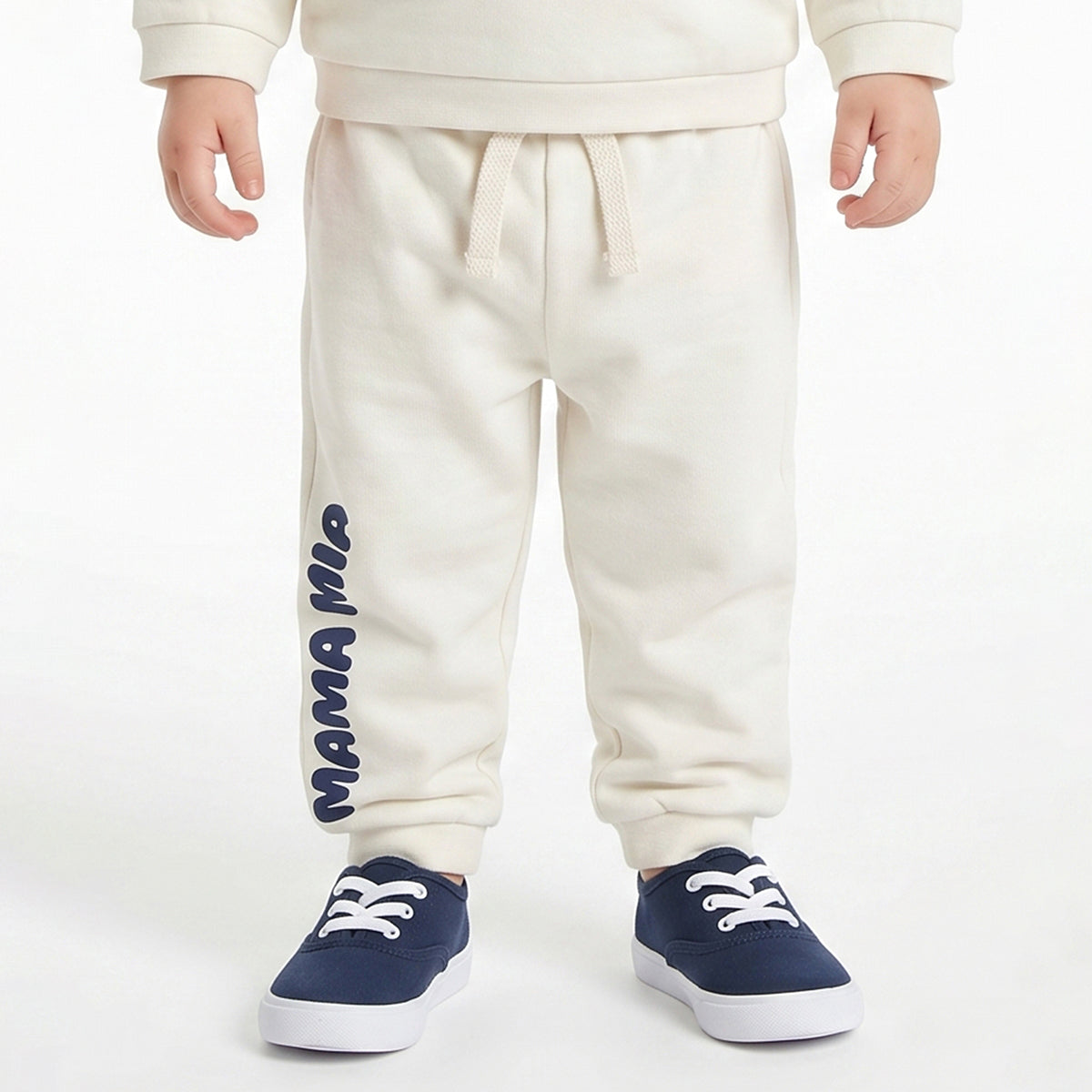 Baby Boy Off White Cotton Co-ord Set Pasta Fiesta Graphic Print Full Sleeve