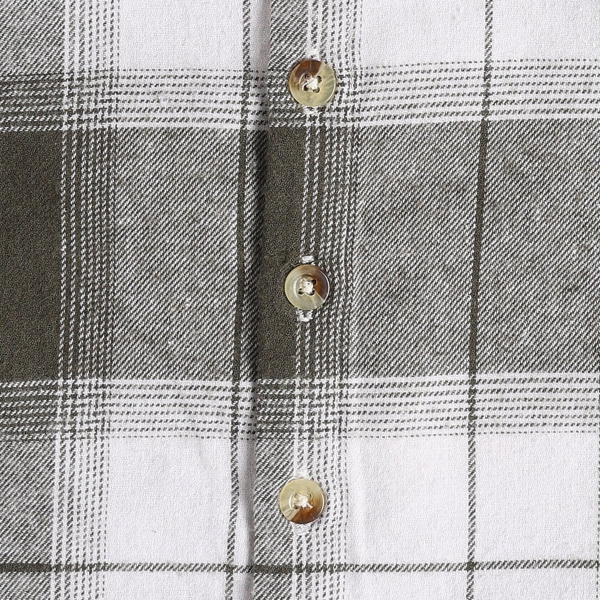Baby Boys Olive Green White And Brown Cotton Checked Shirt And Pant Set Regular Fit Casual Wear