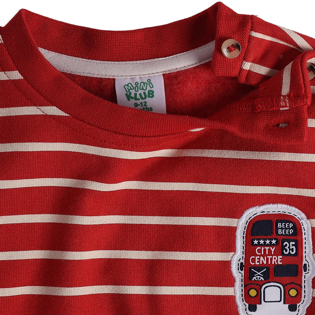 Baby Boys Red Cotton Blend Sweatshirt and joggers Set Regular Fit Casual Wear