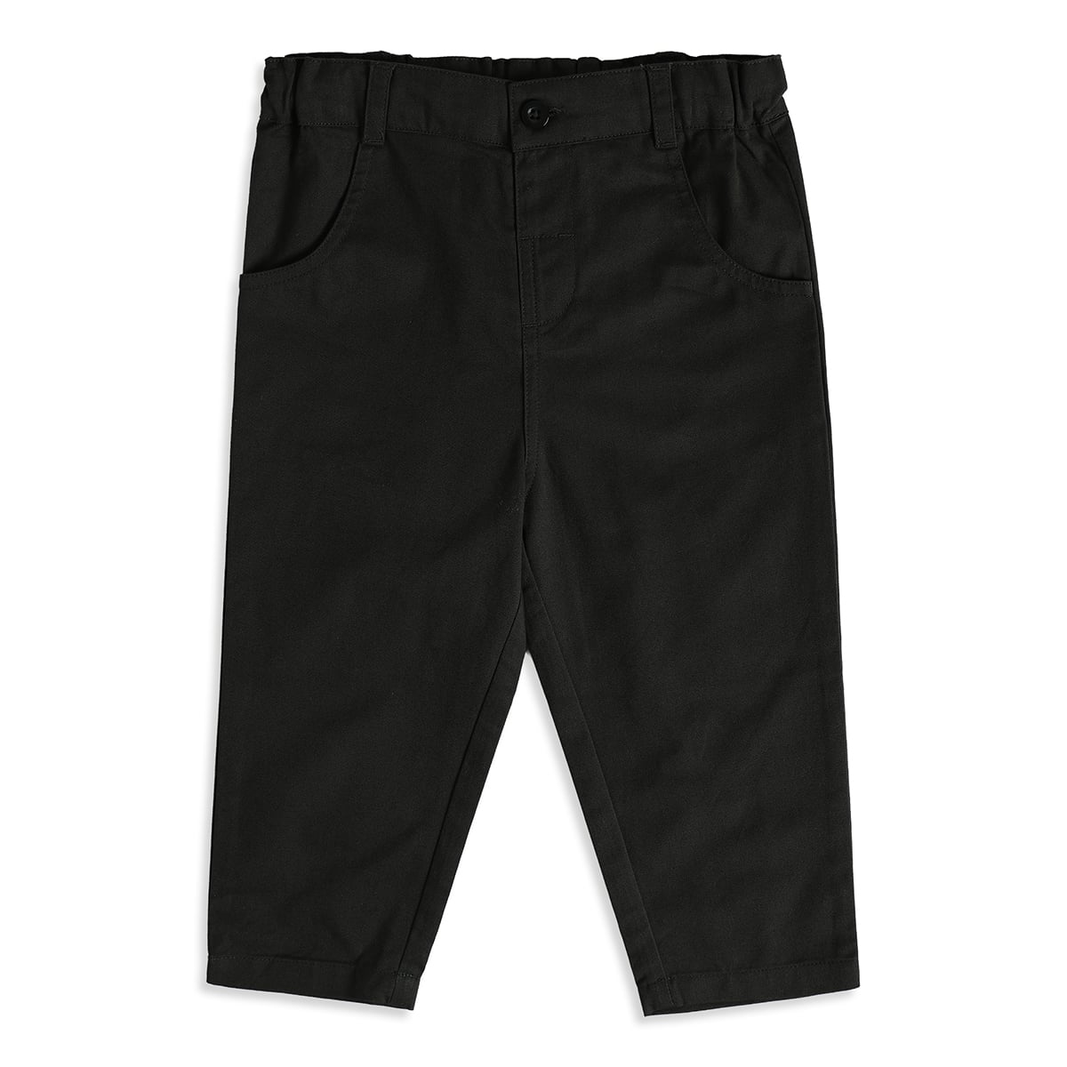 Baby Boys Black Cotton Trousers Regular Fit Formal Wear