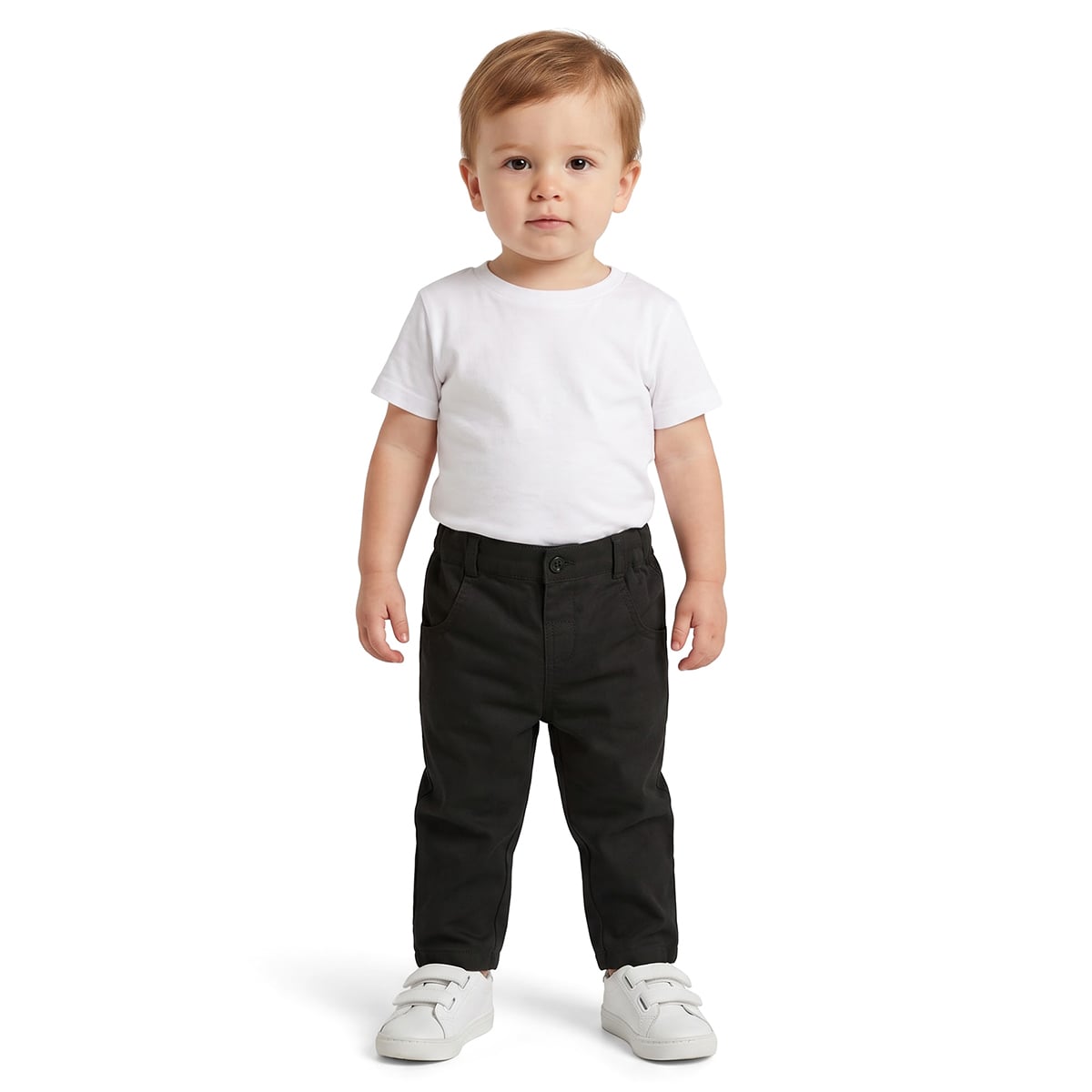 Baby Boys Black Cotton Trousers Regular Fit Formal Wear