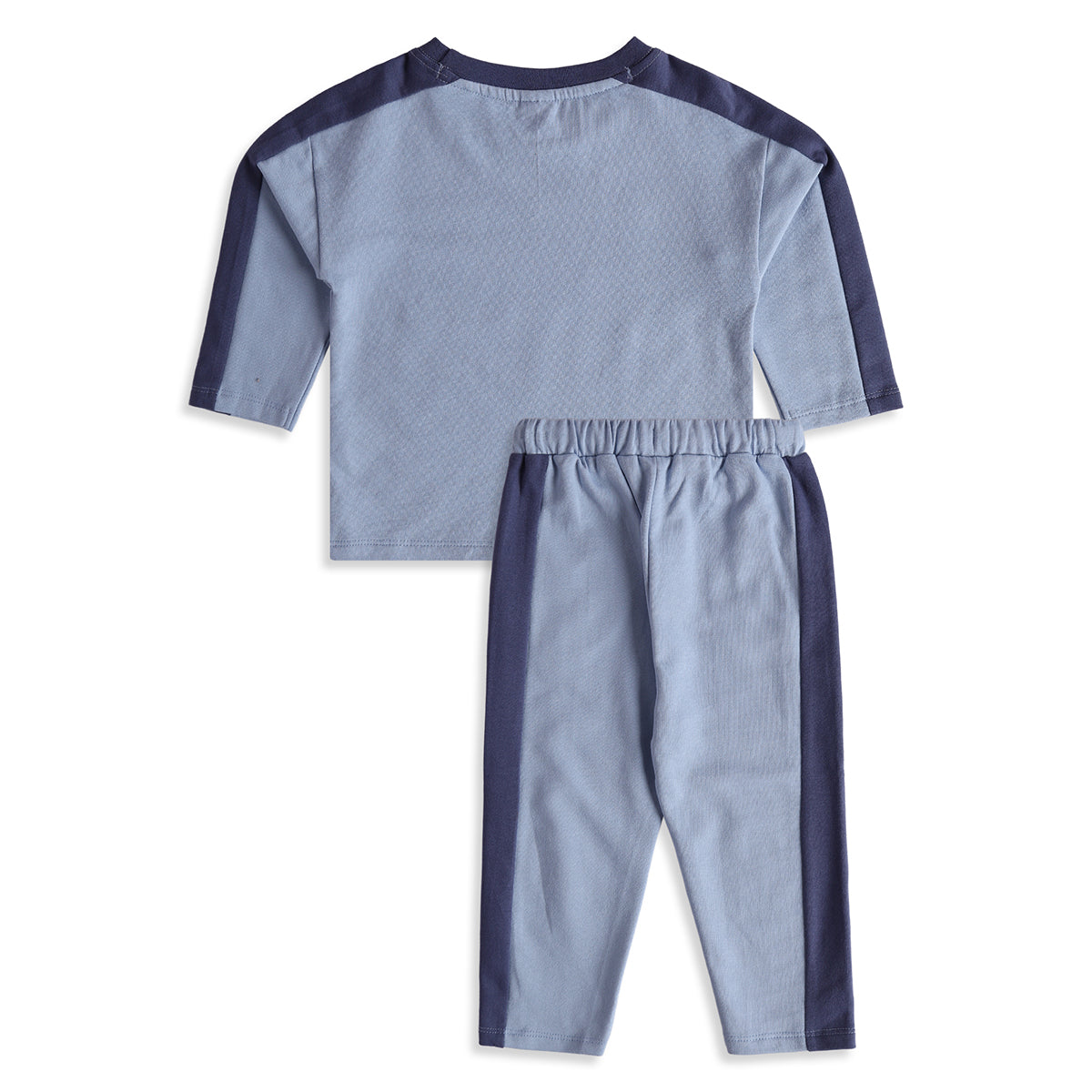 Baby Boys Blue Cotton T-Shirt and Joggers Set Regular Fit Casual Wear