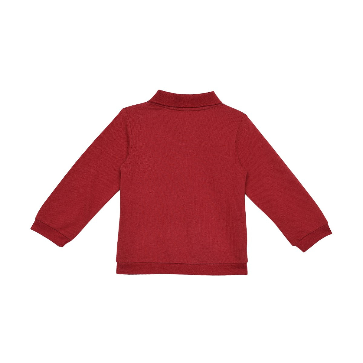 Baby Boys Maroon And Navy Blue Cotton Embroidered Polo T-Shirt And Bottom Set Regular Fit Casual