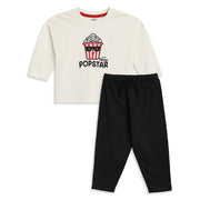 Baby Boy Popstar Graphic T-Shirt and Black Bottom Set