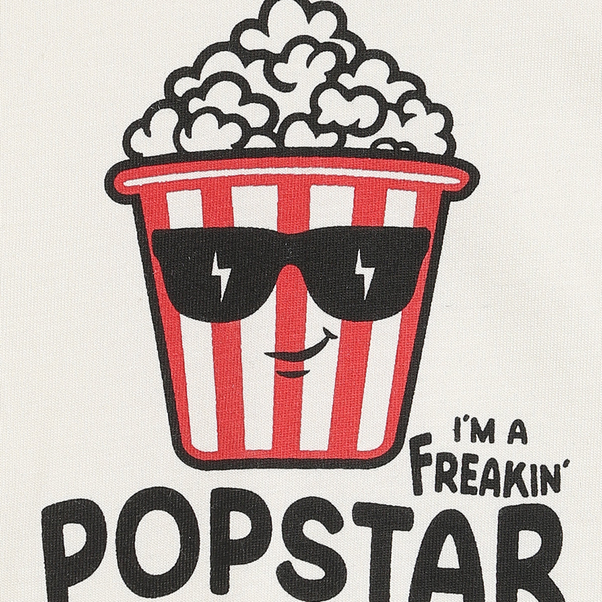 Baby Boy Popstar Graphic T-Shirt and Black Bottom Set