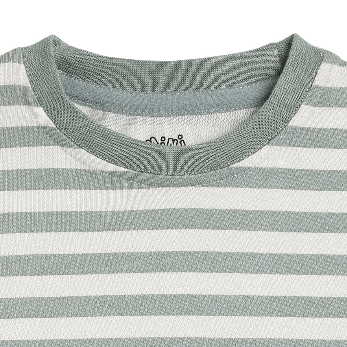 Baby Boy Sage Green Striped T-Shirt and Bottom Set