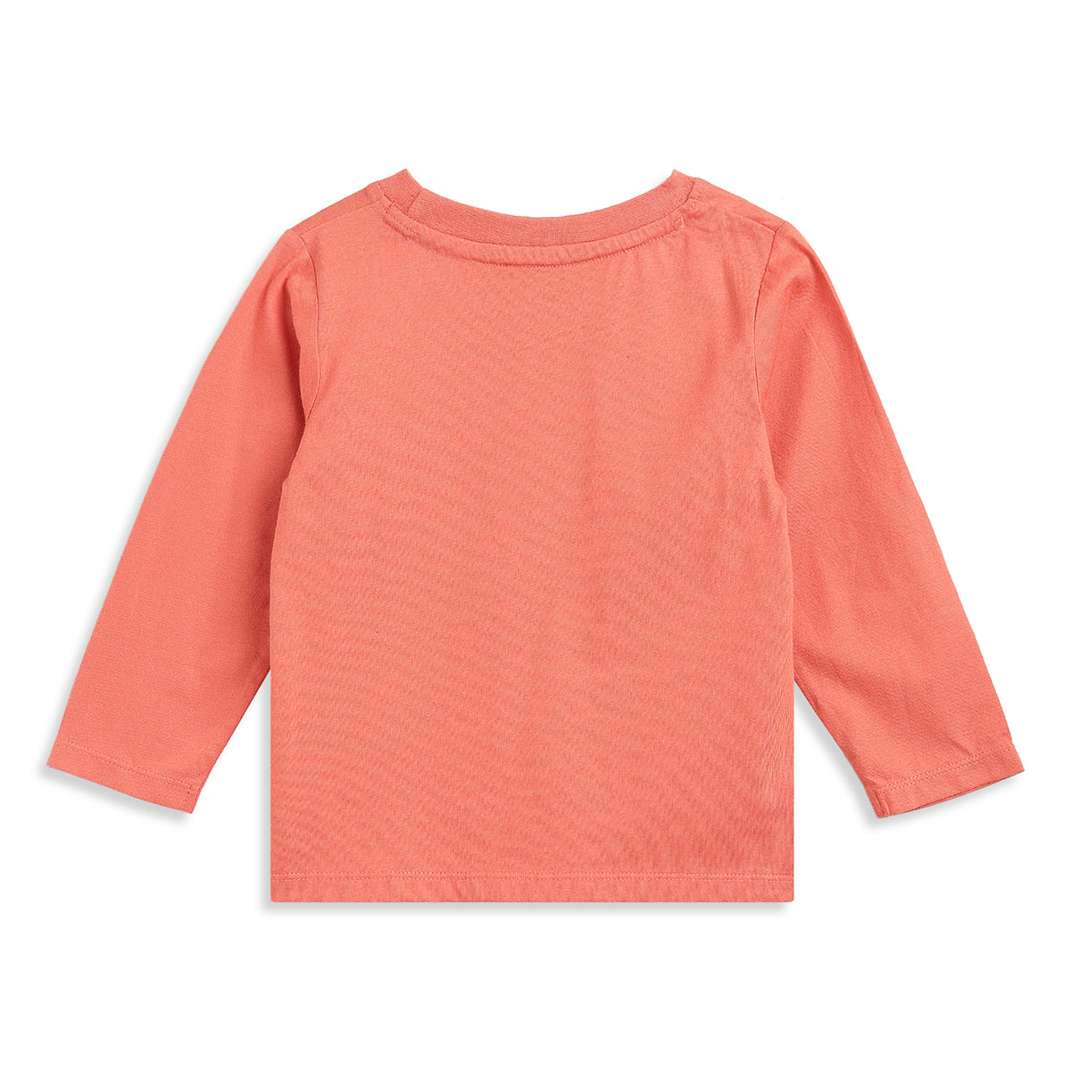Baby Boys Coral Pink Cotton T-Shirt with Dog Graphic Print Casual Wear