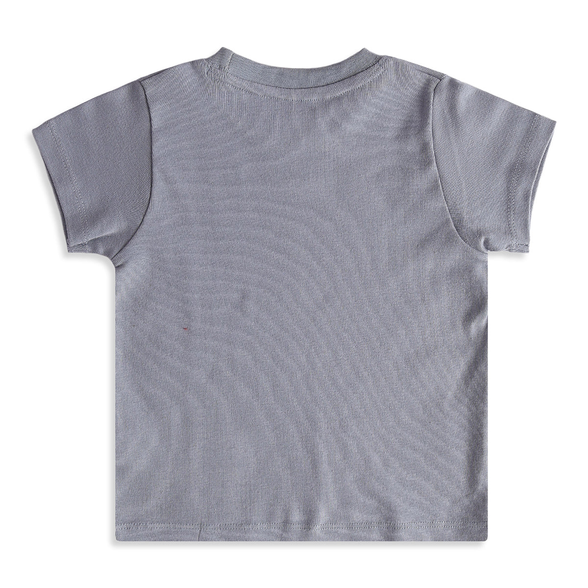 Baby Boys Grey Cotton Apple Print T-Shirt Regular Fit Casual Wear