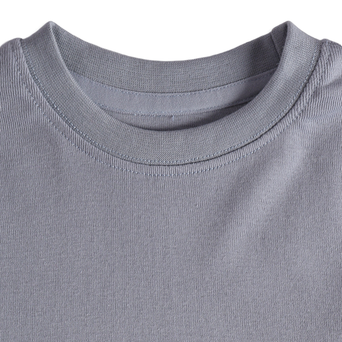 Baby Boys Grey Cotton Apple Print T-Shirt Regular Fit Casual Wear