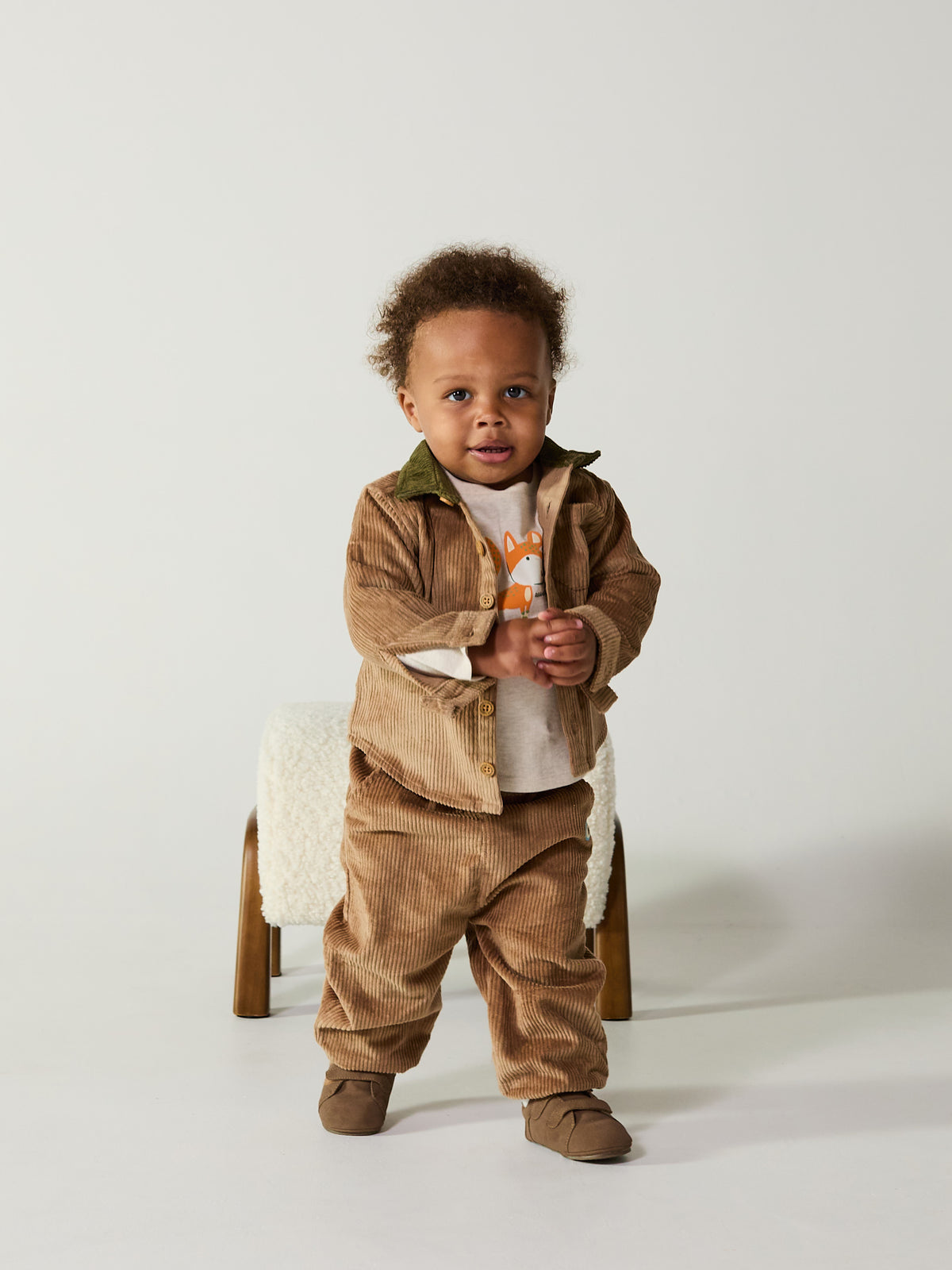 Baby Boys Brown Woven Pant Pack Of One Regular Fit