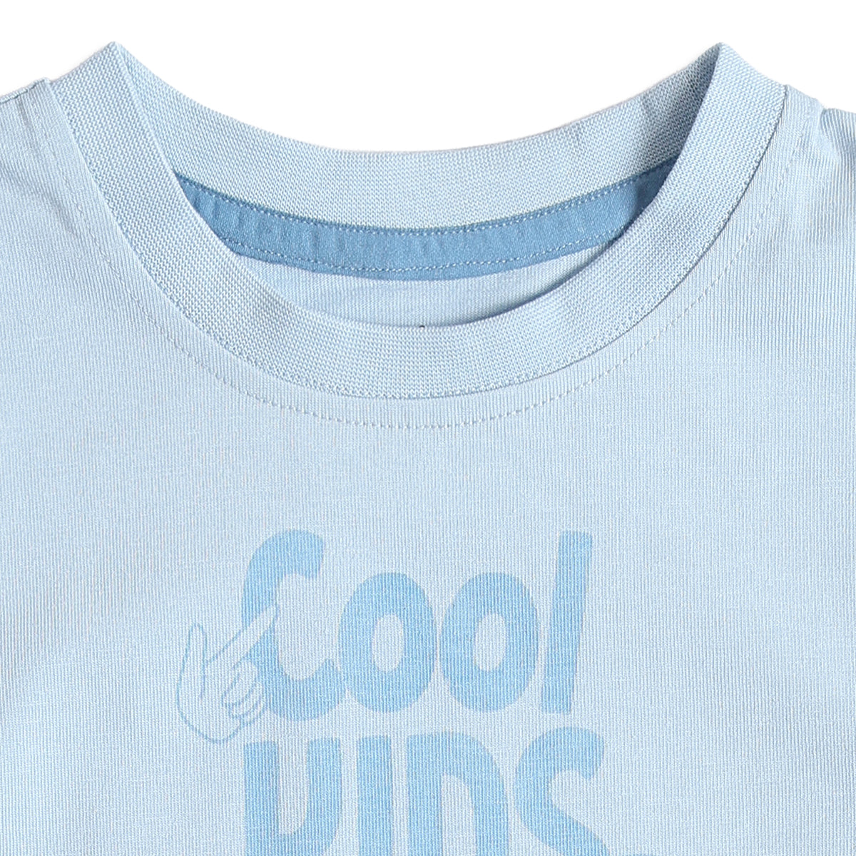Baby Boys Light Blue Cotton T-Shirt with Cool Kids Club Print Casual Wear