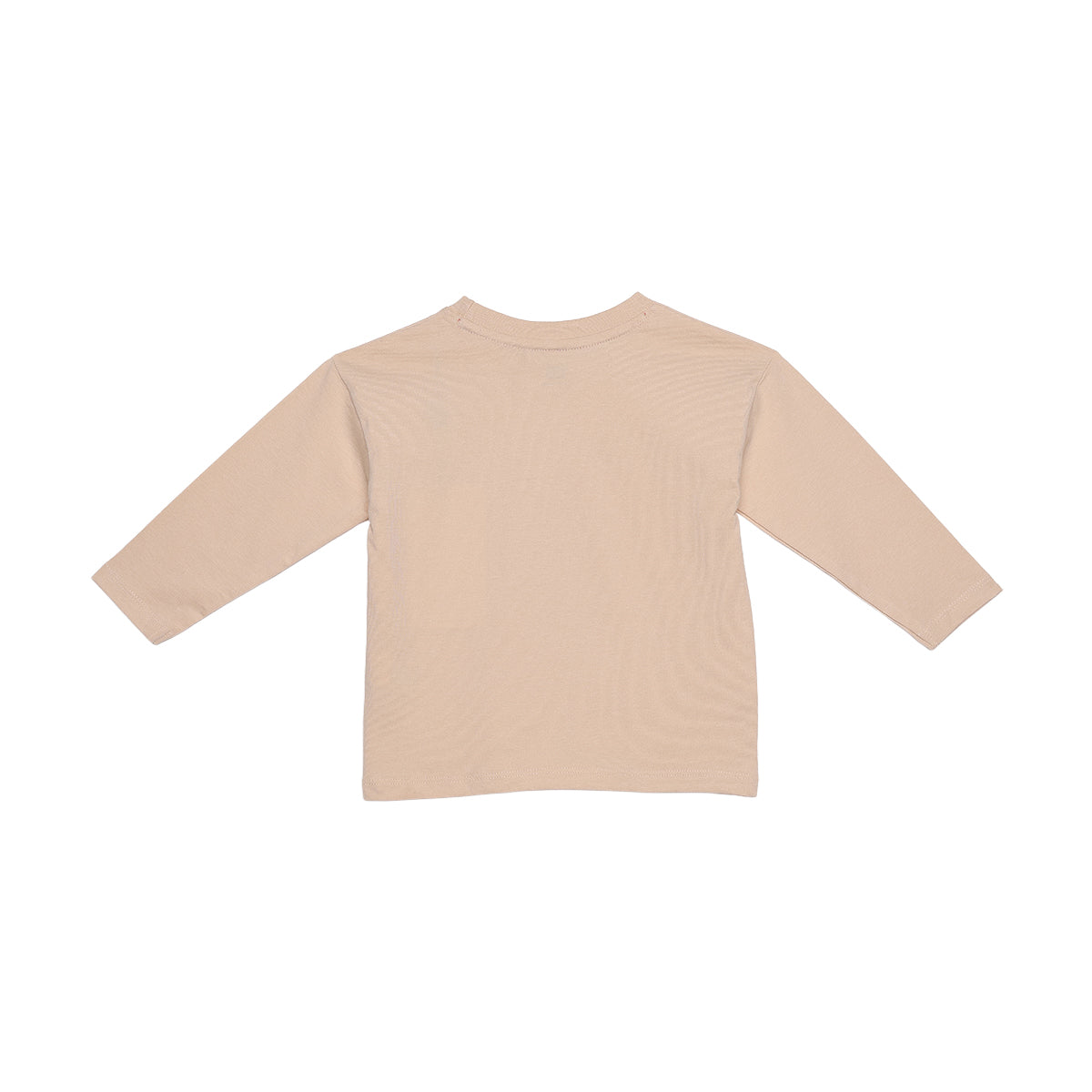 Baby Boys Beige Cotton Graphic T-Shirt Regular Fit Casual Wear