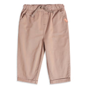 Baby Boys Beige Cotton Twill Solid Pant Regular Fit Casual Wear