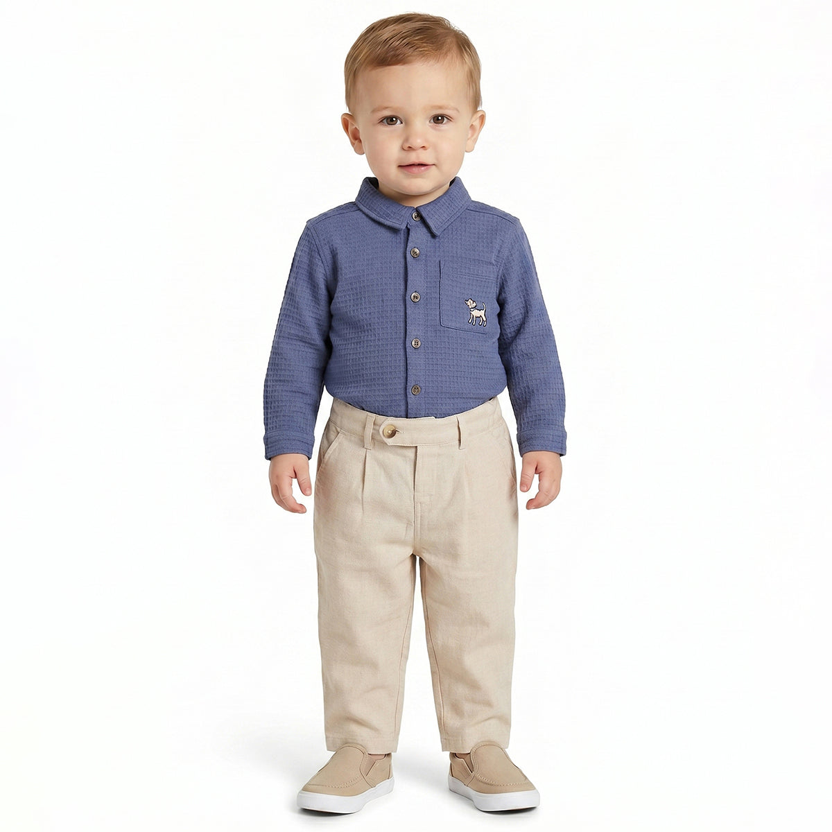 Baby Boys Beige Woven Pant Casual Wear