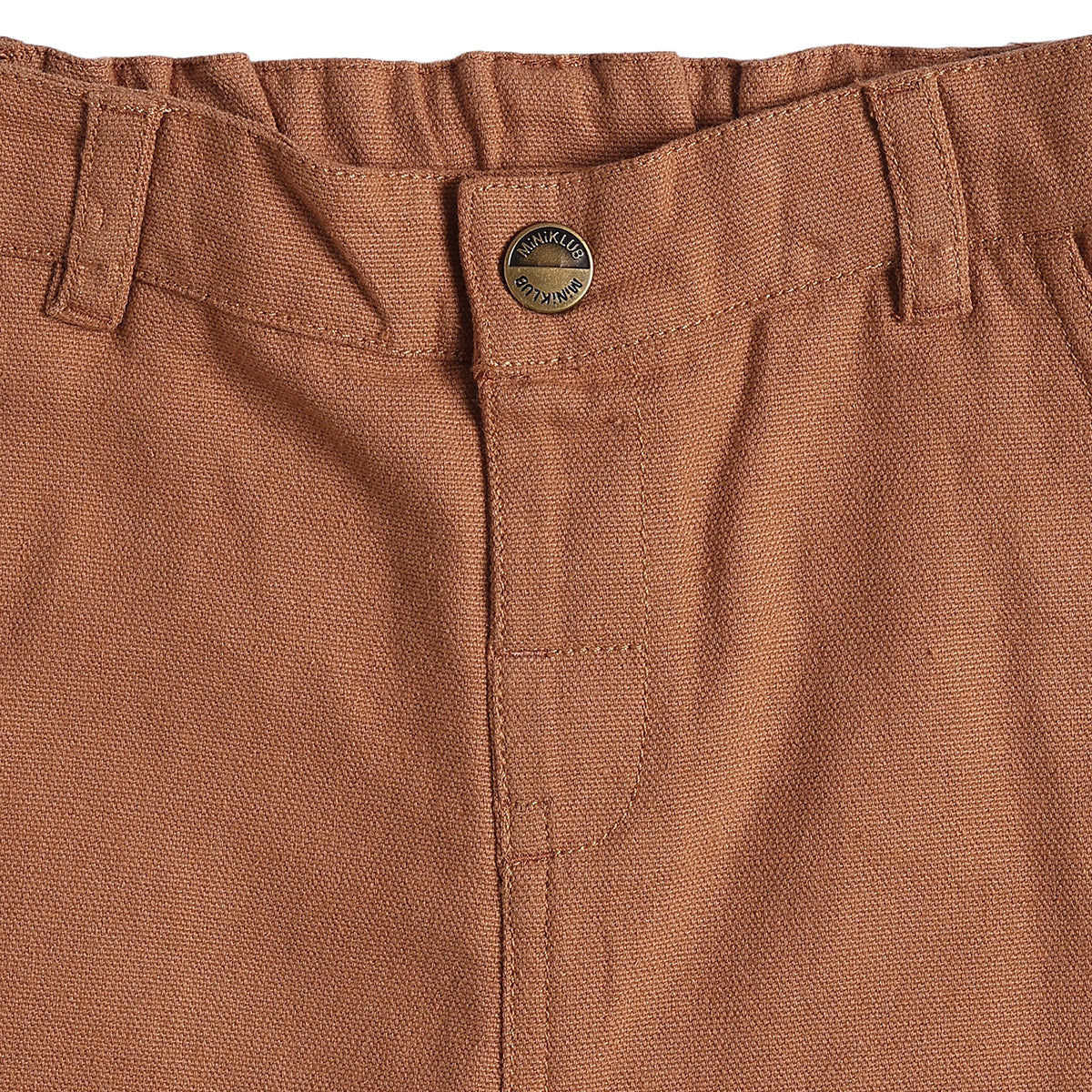 Baby Boys Brown Woven Blend Pant Casual Wear