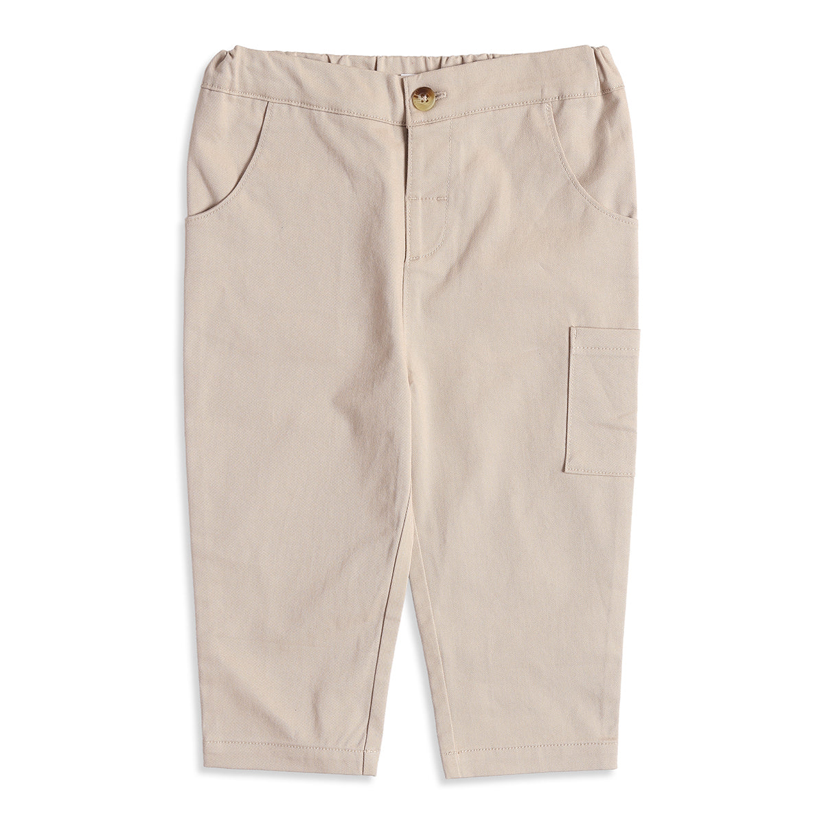 Baby Boy Beige Woven Casual Pant