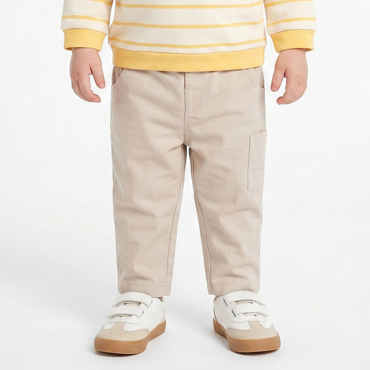 Baby Boy Beige Woven Casual Pant
