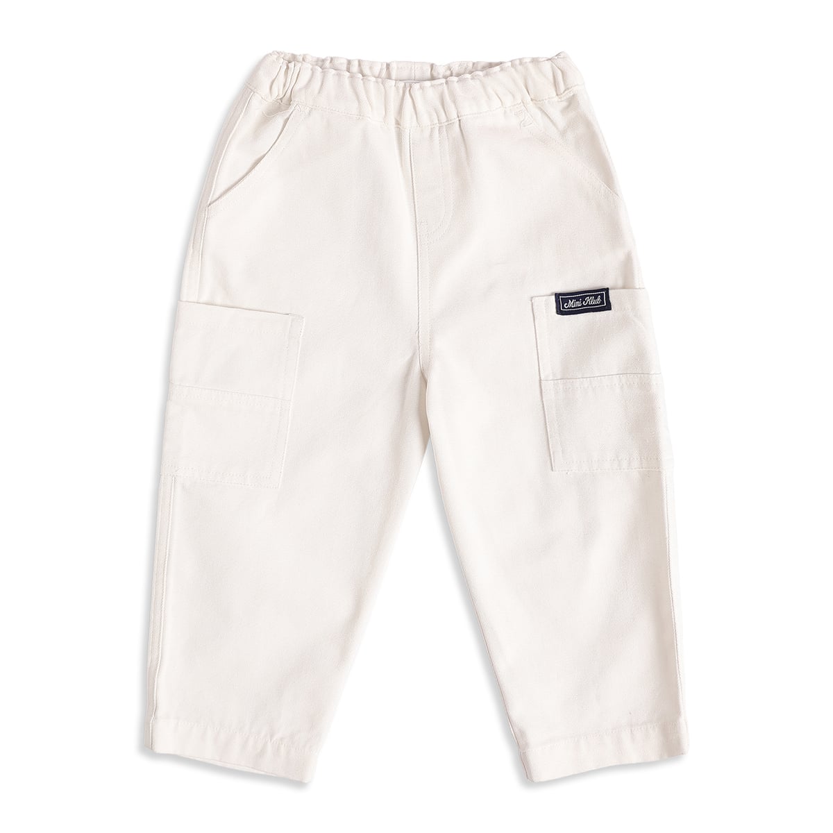 Baby Boys Off-White Cotton Solid Pant Regular Fit Casual Wear