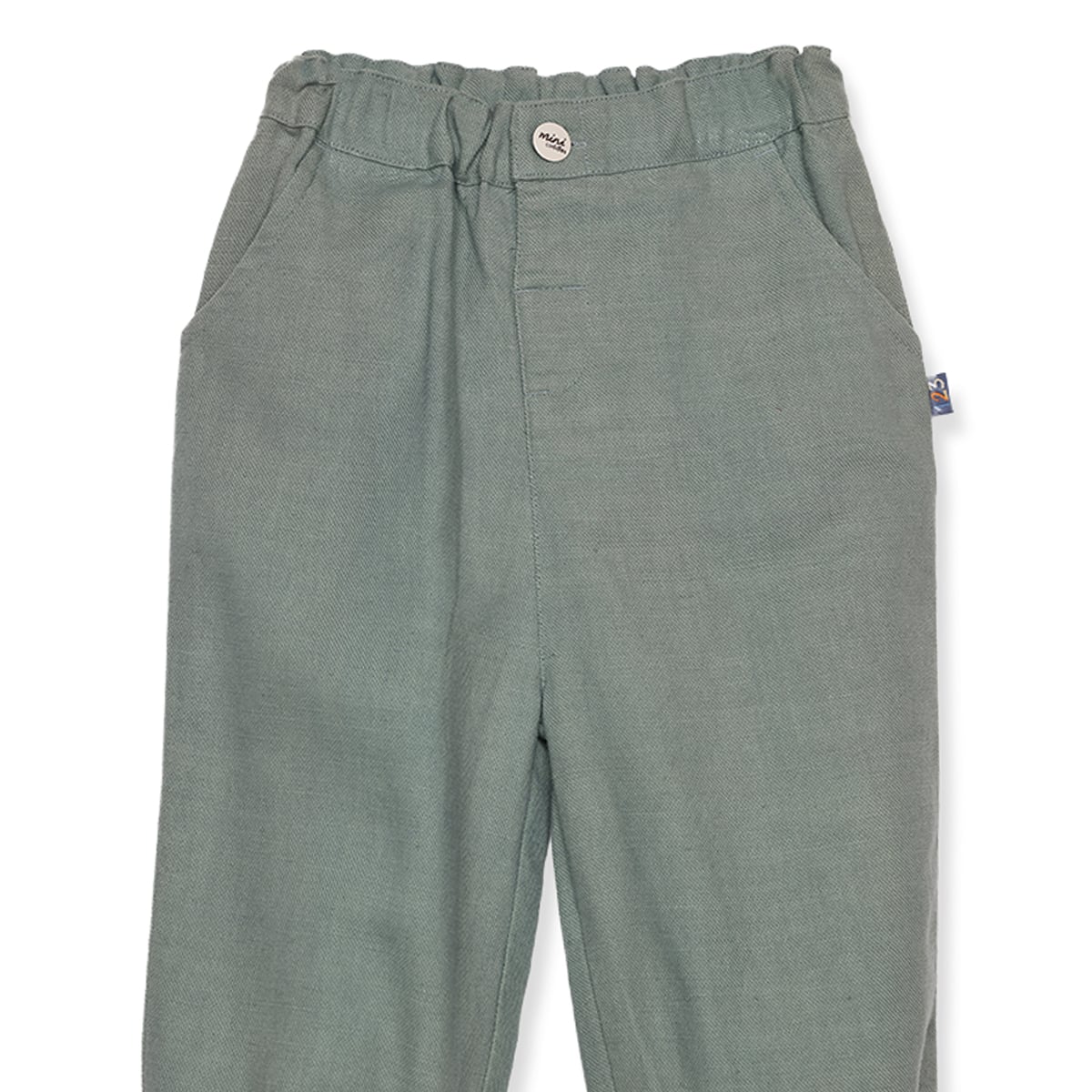 Baby Boys Sage Green Cotton Blend Solid Woven Pant  Regular Fit Casual Wear