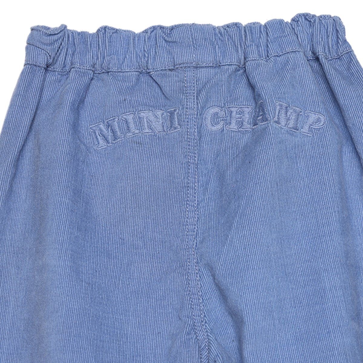 Baby Boys Blue Cotton Corduroy Mini Champ Embroidered Pant Regular Fit Casual