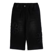 Baby Girls Black Cotton Denim Pant Regular Fit Casual Wear