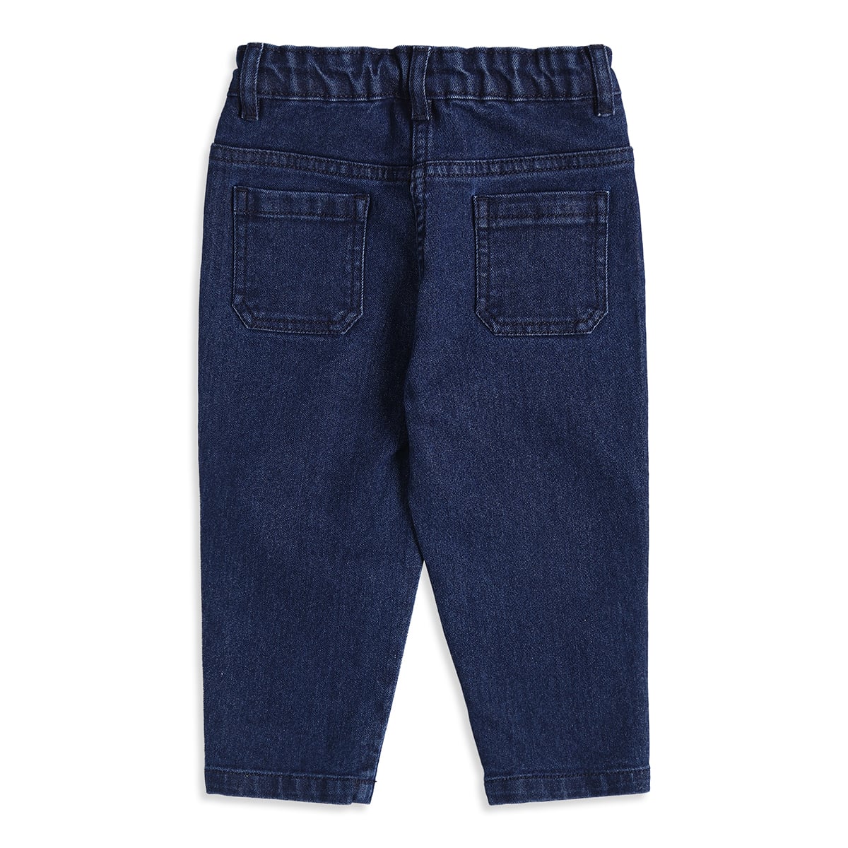 Baby Girls Dark Blue Denim Pants Regular Fit Casual Wear