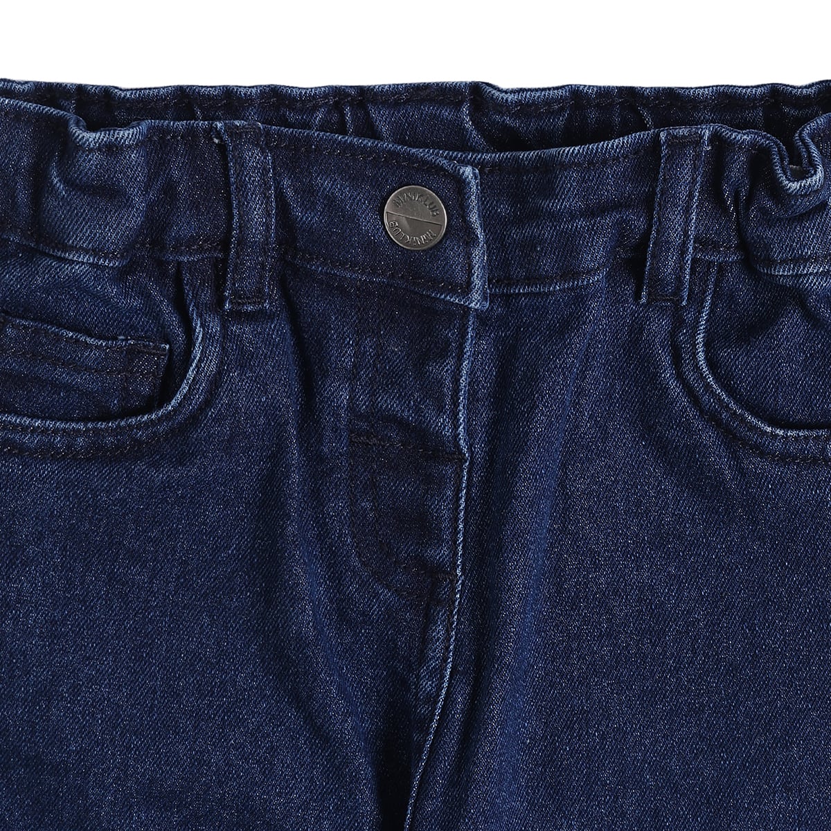 Baby Girls Dark Blue Denim Pants Regular Fit Casual Wear