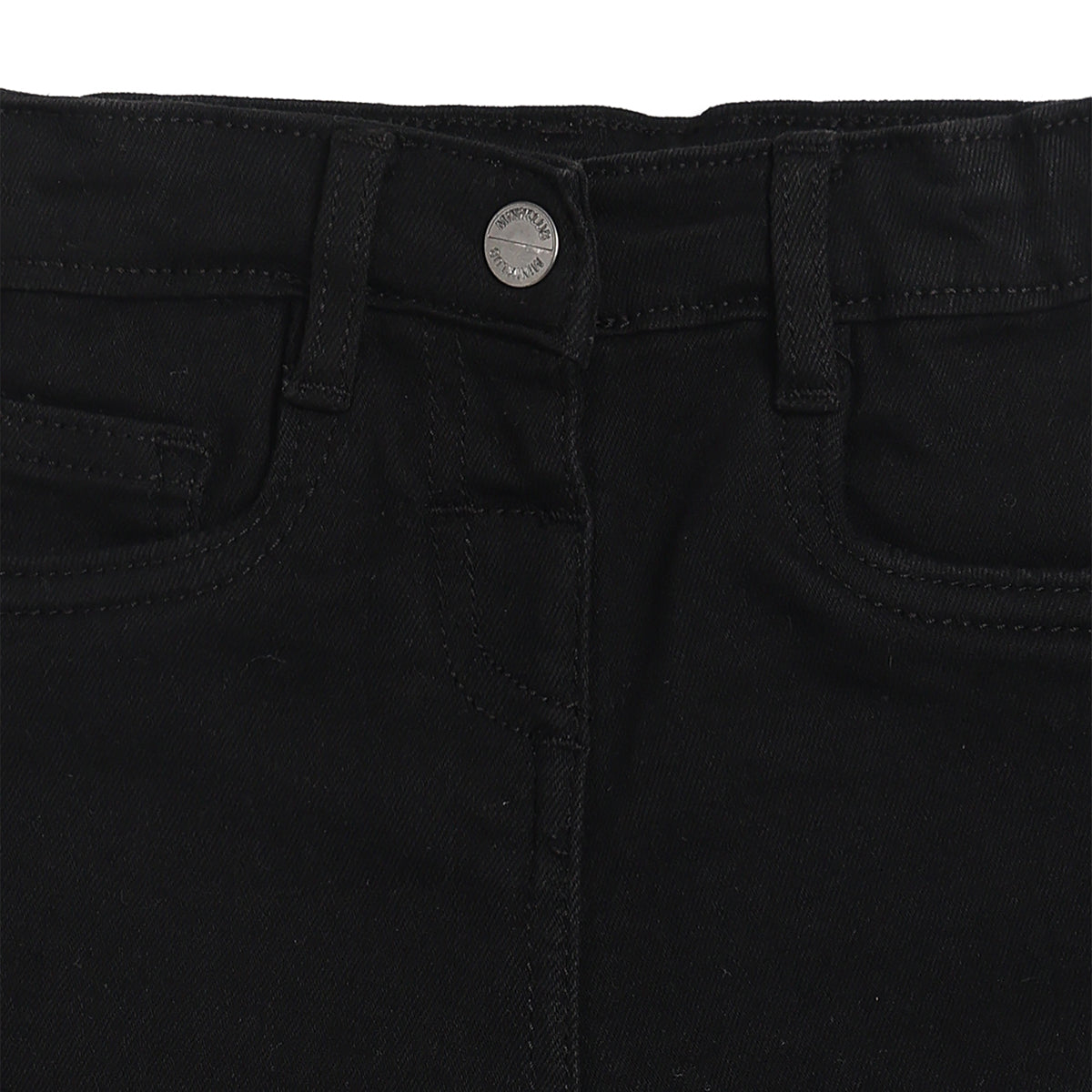 Baby Girls Black Denim Pants Regular Fit for Casual Wear