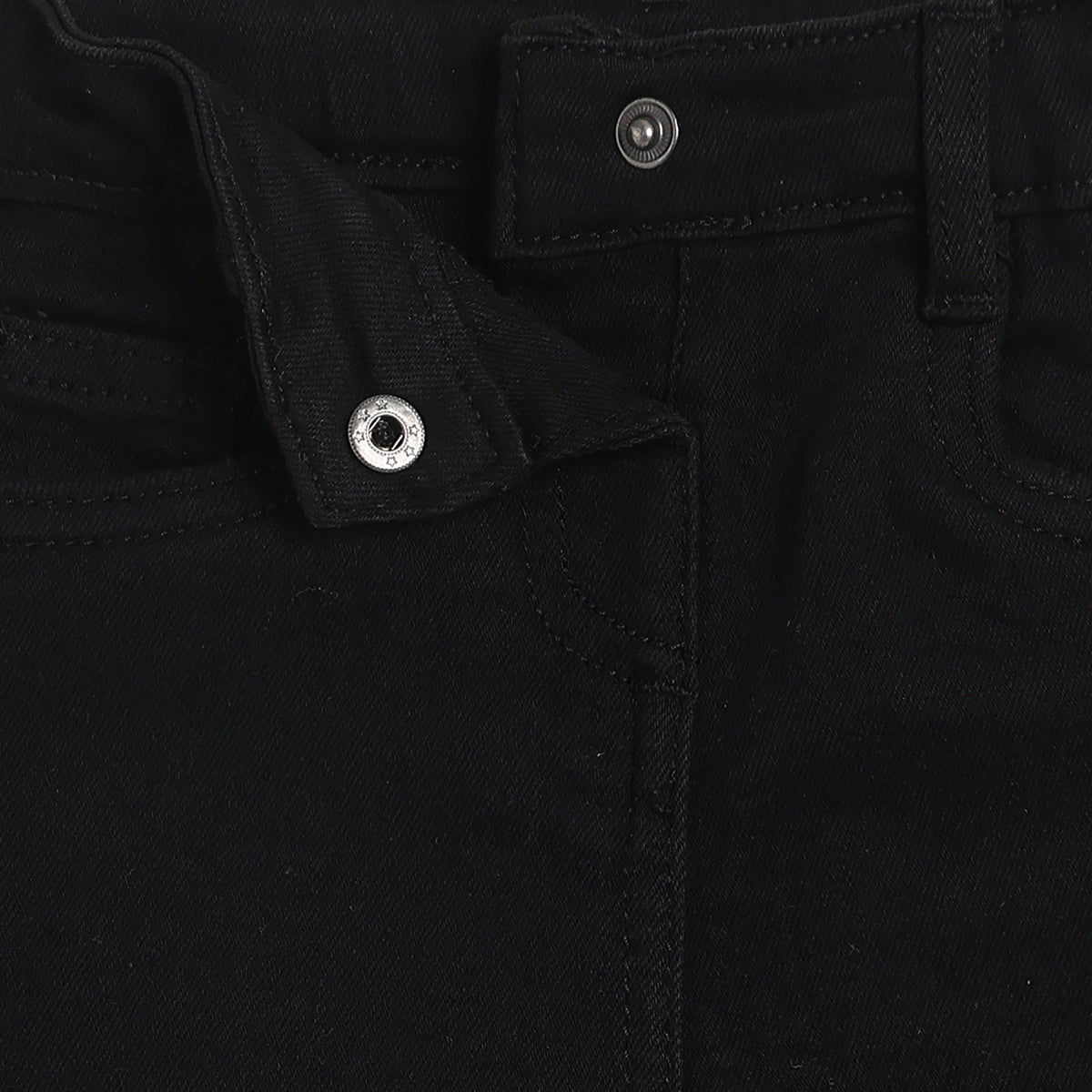 Baby Girls Black Denim Pants Regular Fit for Casual Wear