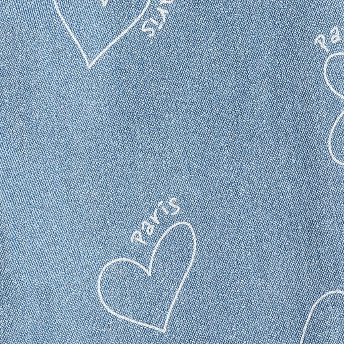 Baby Girls Blue Cotton Printed Denim Pants Regular Fit Baby Casual Denim Pants