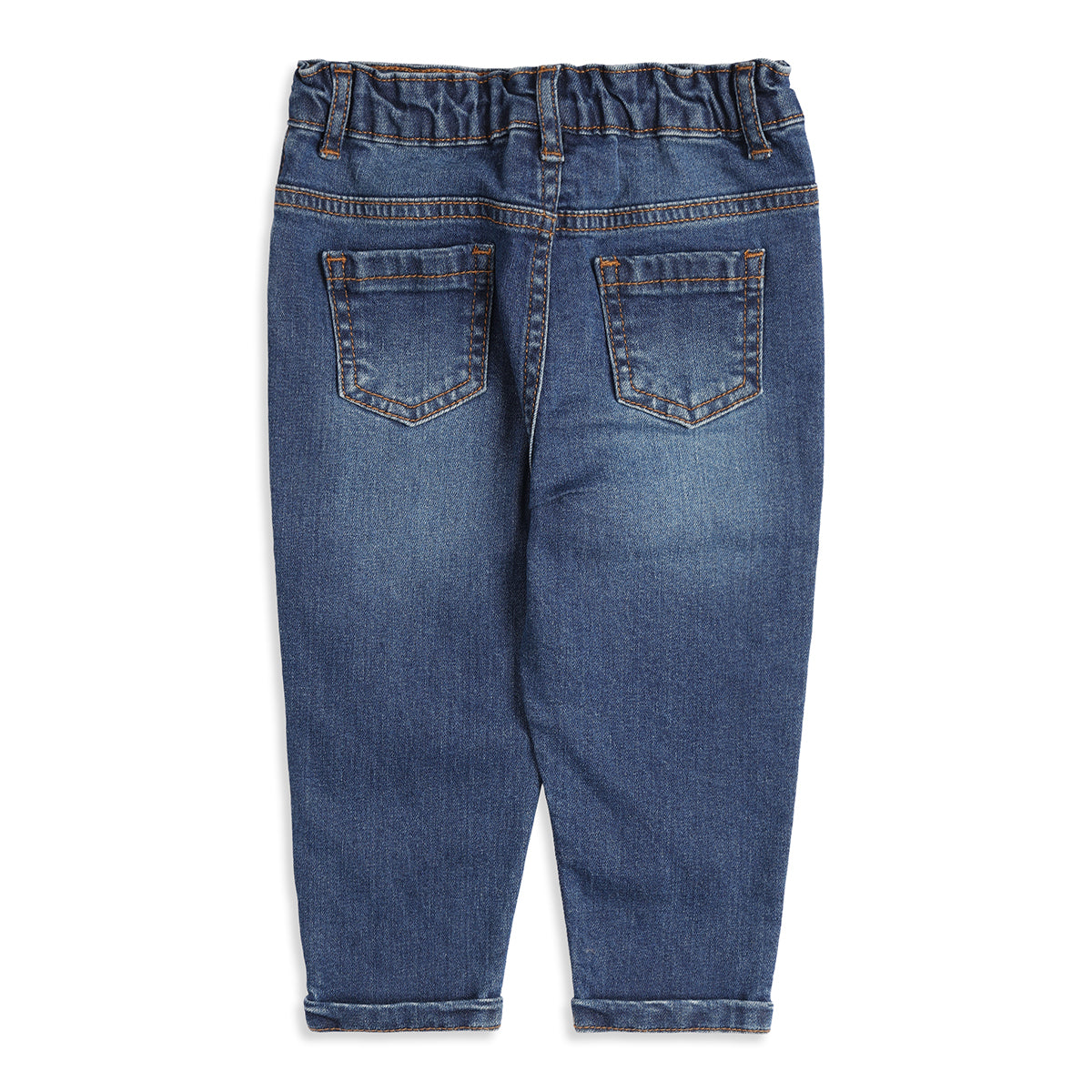 Baby Boys Blue Cotton Denim Pants Regular Fit Casual Denim Pants