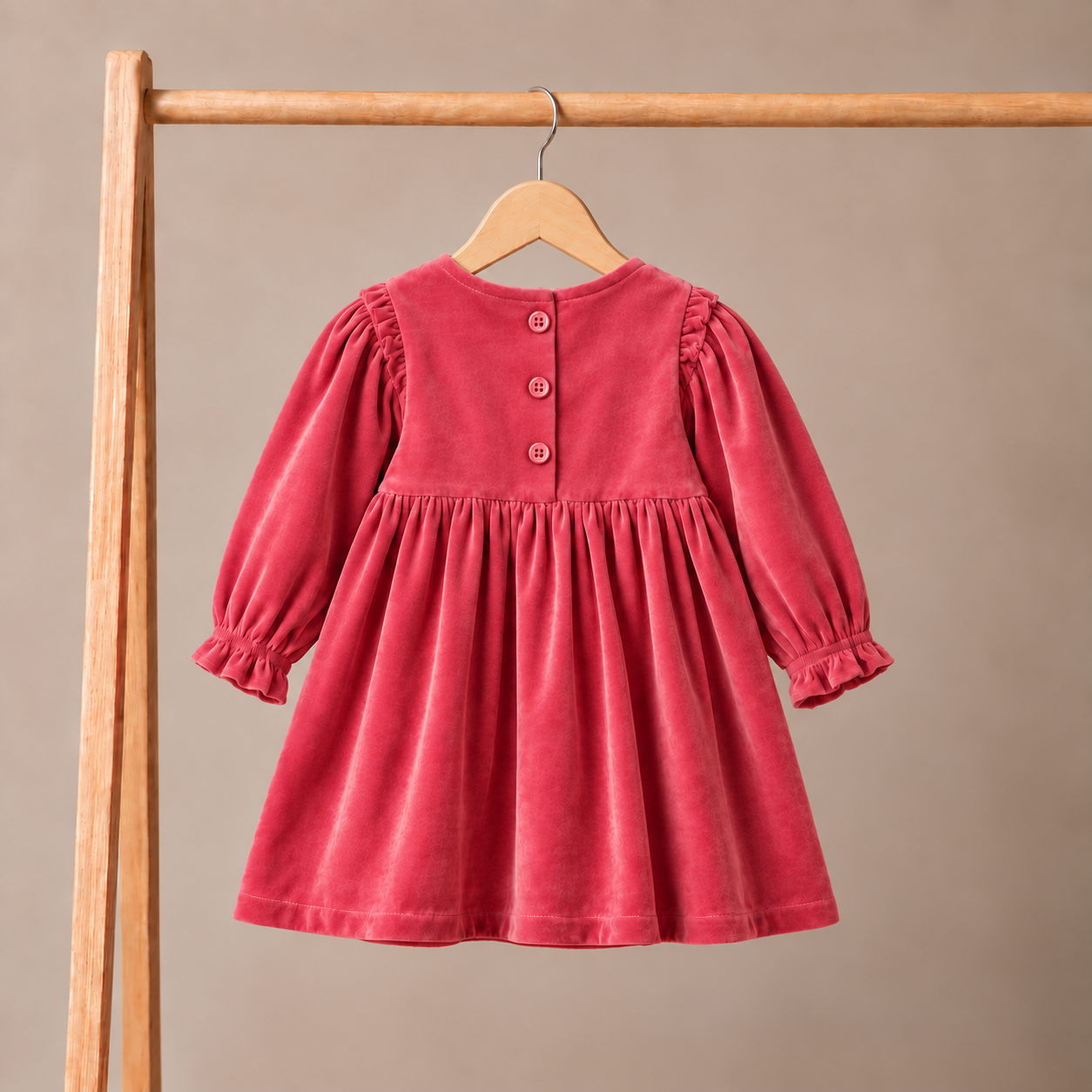Baby Girls Pink Cotton Blend Dress with Tights Set Regular Fit Party Wear