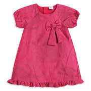 Baby Girls Pink Polyester Floral Party Dress Regular Fit Occasion Dress