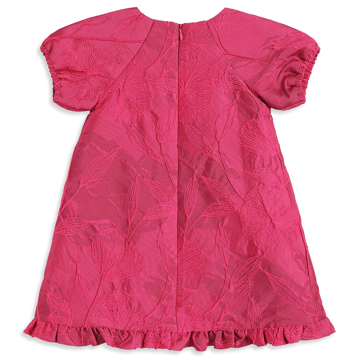 Baby Girls Pink Polyester Floral Party Dress Regular Fit Occasion Dress