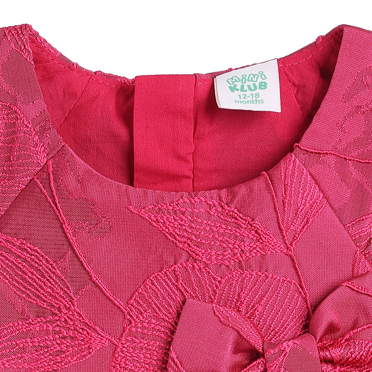 Baby Girls Pink Polyester Floral Party Dress Regular Fit Occasion Dress