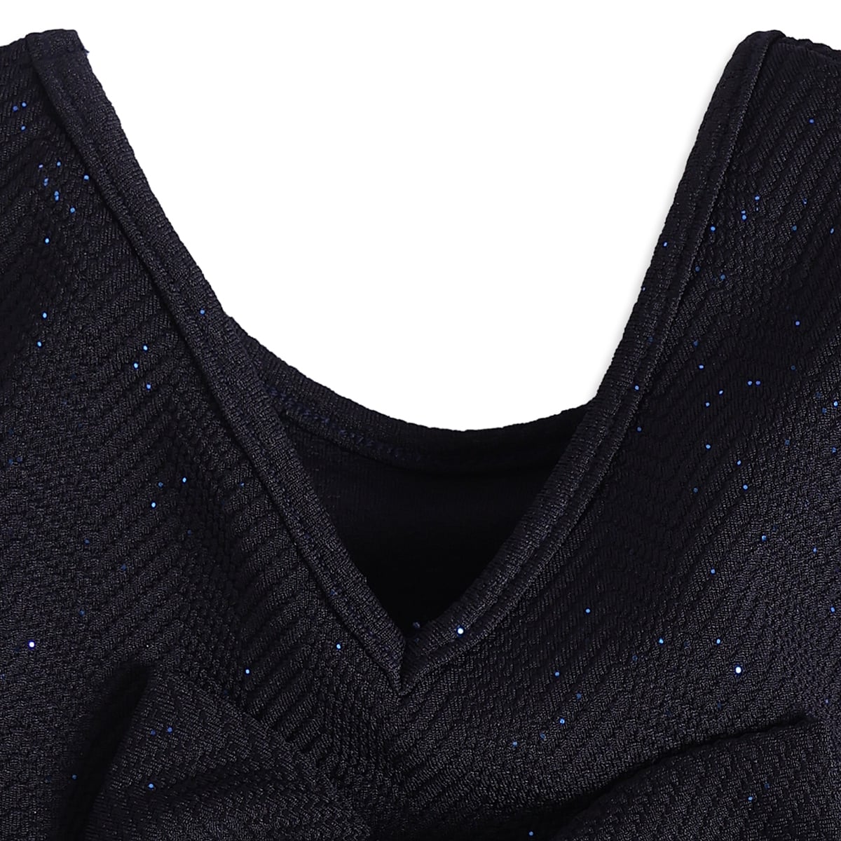 Baby Girls Black Glitter Bow Tulle Dress Regular Fit Party Wear