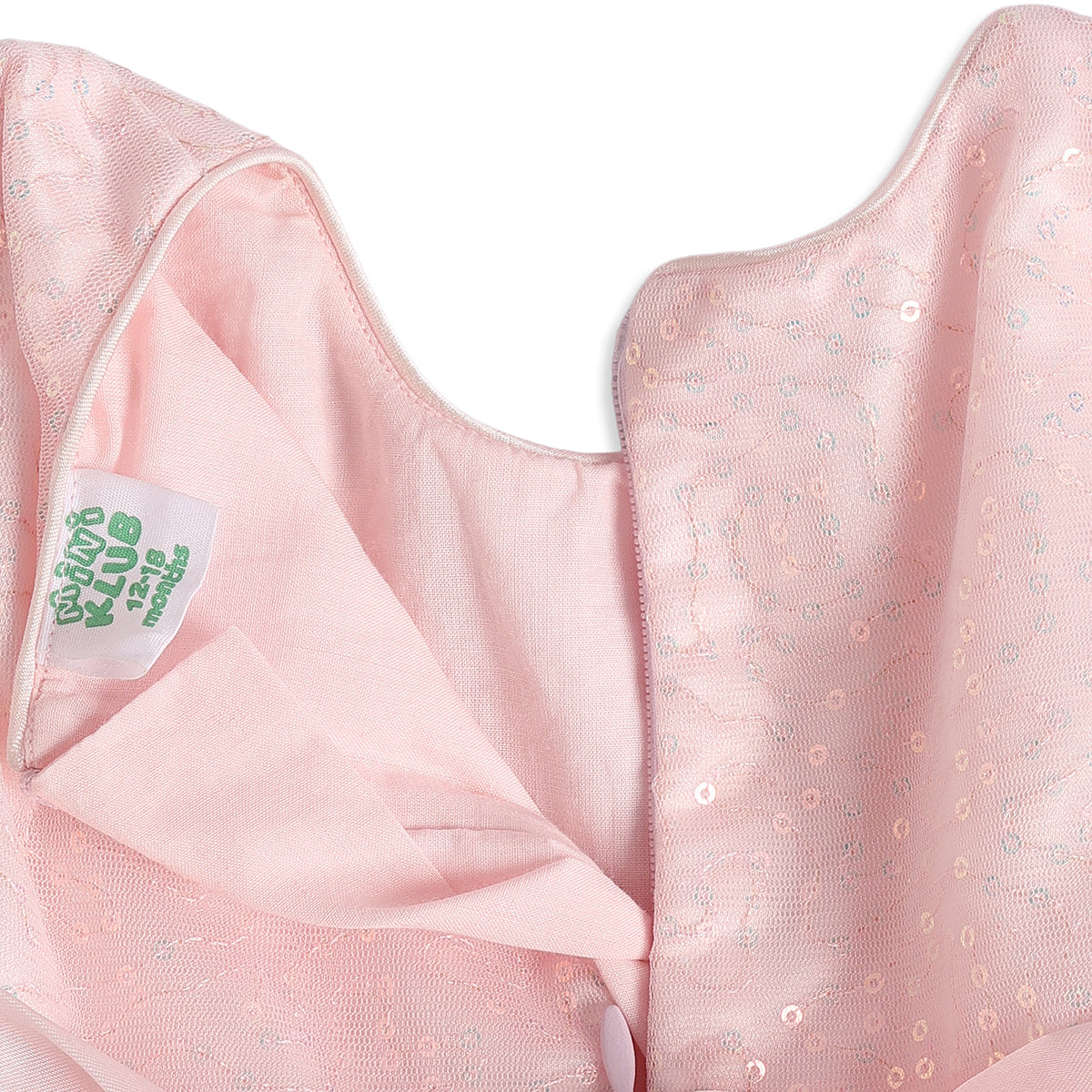 Baby Girls Light Pink Embellished Dress with Bloomers Regular Fit Party Wear