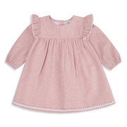 Baby Girls Pink Cotton Striped Dress Regular Fit Casual Wear