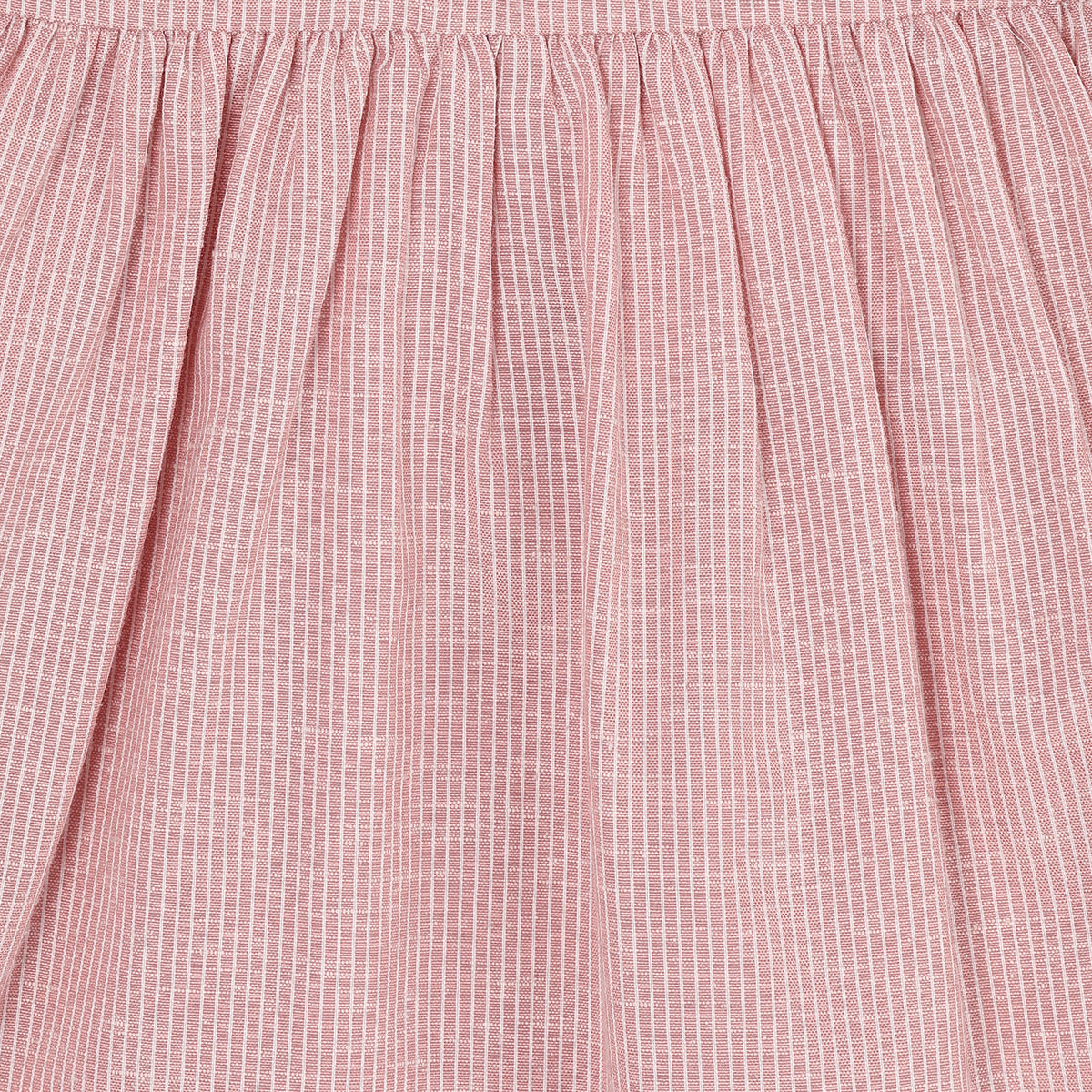 Baby Girls Pink Cotton Striped Dress Regular Fit Casual Wear