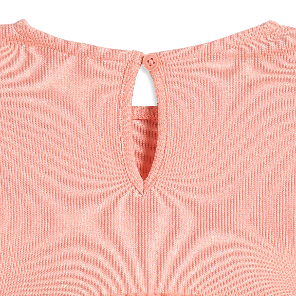 Baby Girls Peach Polyester Mesh Party Dress Regular Fit Occasion Dress