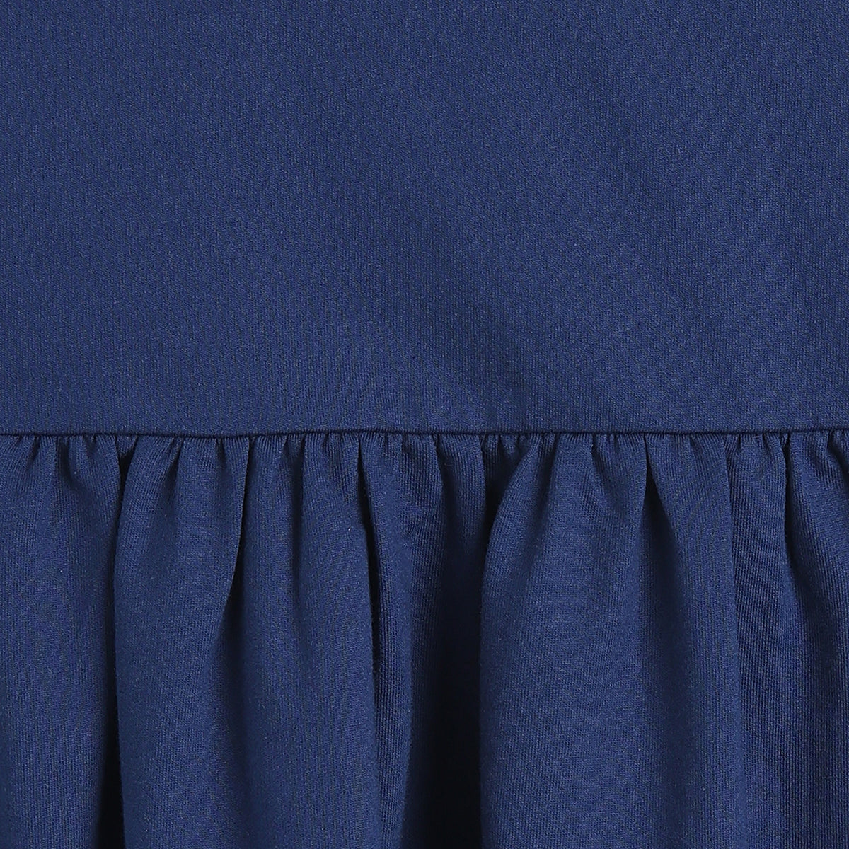 Baby Girls Navy Blue Cotton Knit Dress Regular Fit Casual Dress