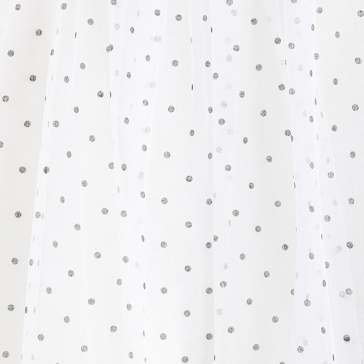 Baby Girls White Polka Dot Mesh Dress Regular Fit Party Dress