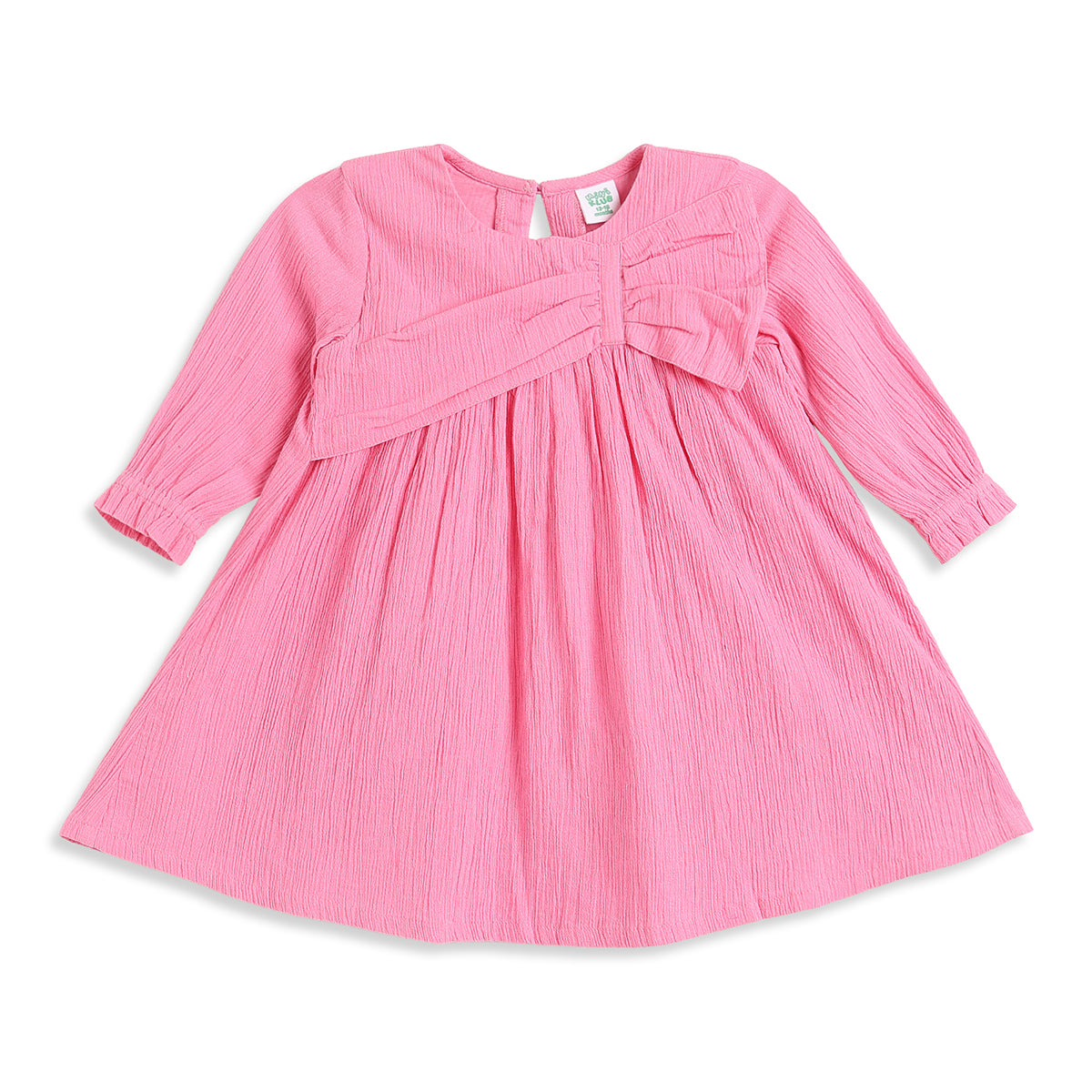 Baby Girls Pink Cotton Dress Regular Fit Casual Dress