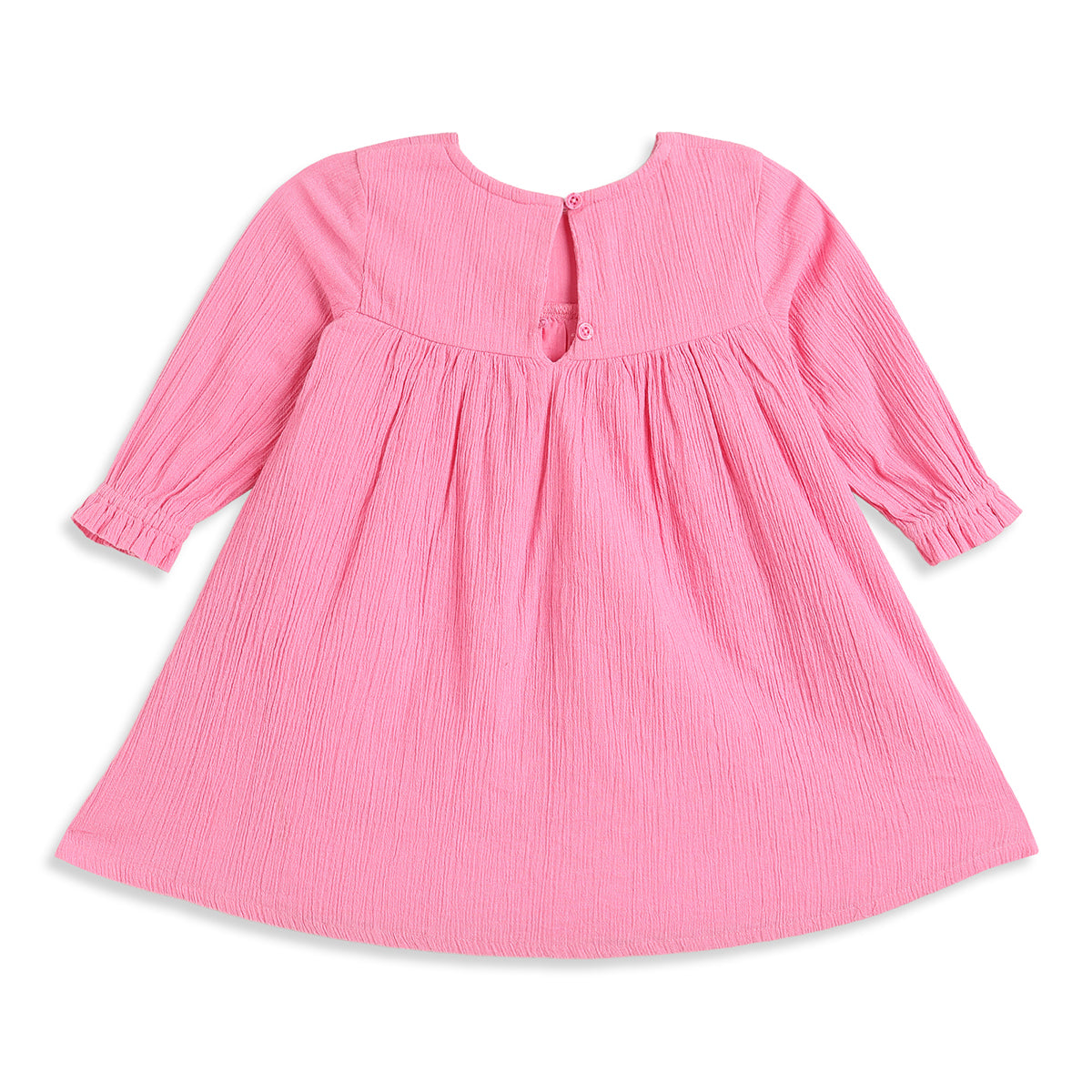Baby Girls Pink Cotton Dress Regular Fit Casual Dress