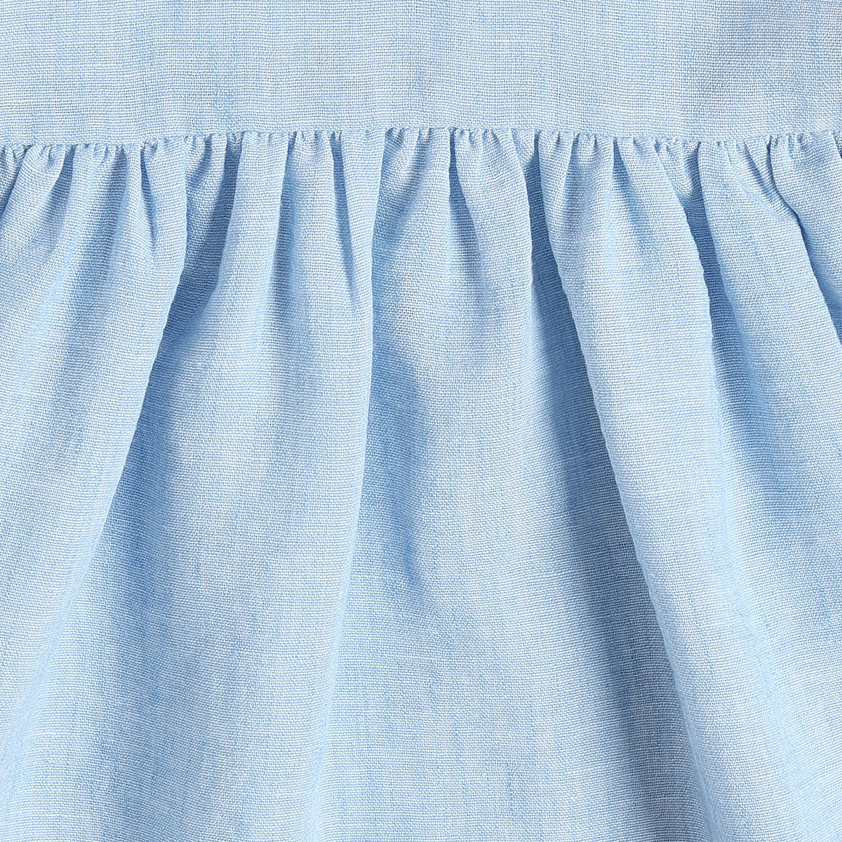 Baby Girls Light Blue Cotton Dress Regular Fit Casual Dress
