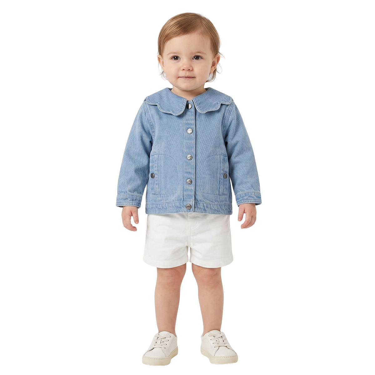 Baby Girls Light Blue Denim Jacket Regular Fit