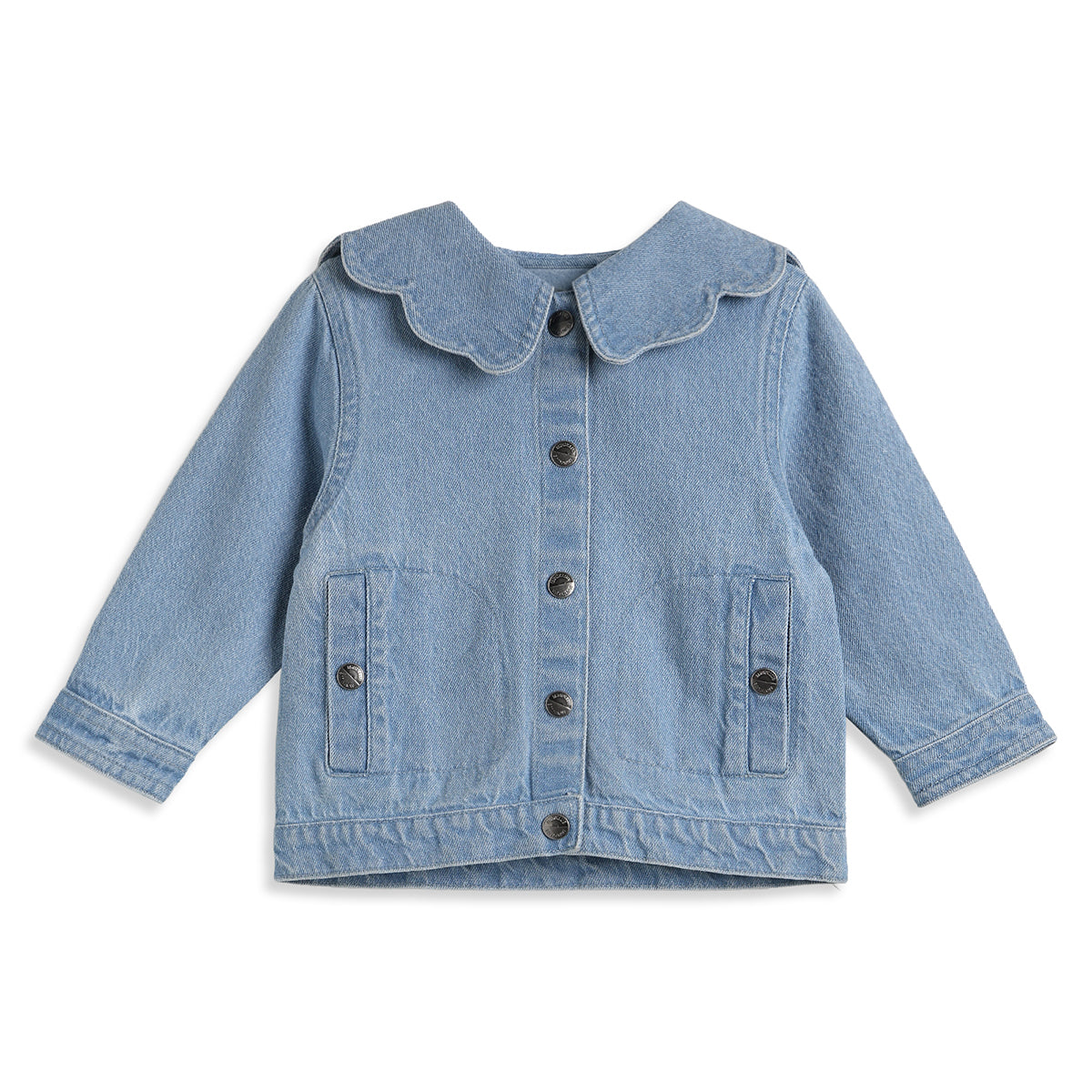 Baby Girls Light Blue Denim Jacket Regular Fit.
