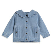 Baby Girls Light Blue Denim Jacket Regular Fit.